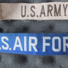 vintage U.S. Army + U.S. Air Force seitsemän kangasmerkkiä - pikkukuva 2