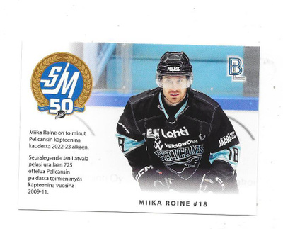 2024-25 BlueLine MatchCard #4/6 Miika Roine  Pelicans