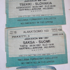 2 VANHAA Pääsylippua Jääkiekko MM-Kisat Helsinki 1997 - pikkukuva 1