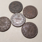 10 penniä Cu 1917 II 5 kpl - pikkukuva 1