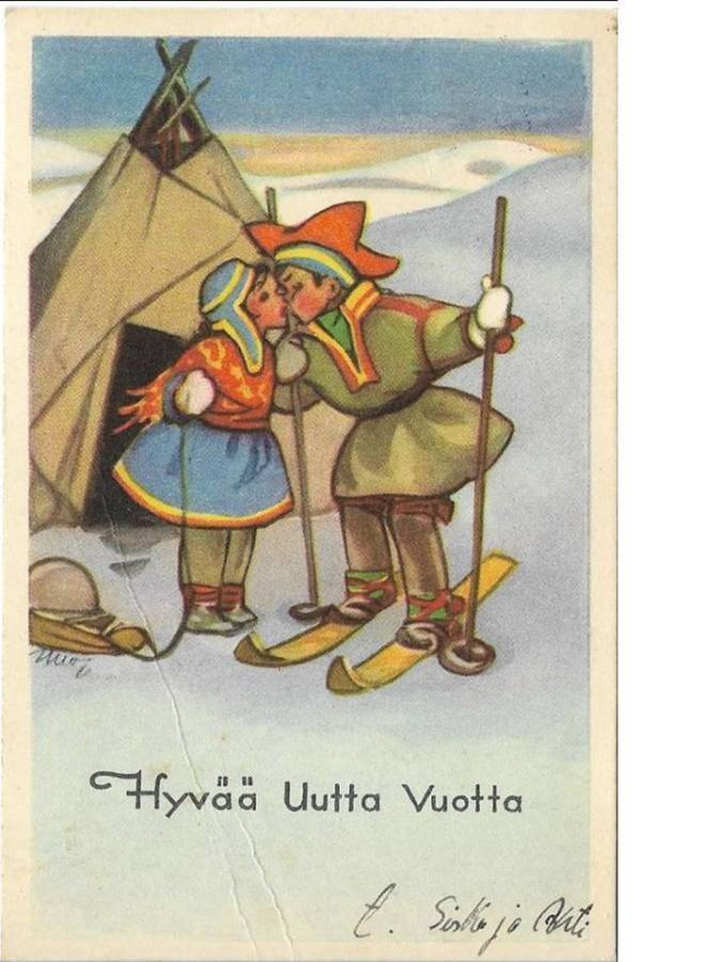 kortti °/** Wendelin Martta Ulkona talvella - erilaisia