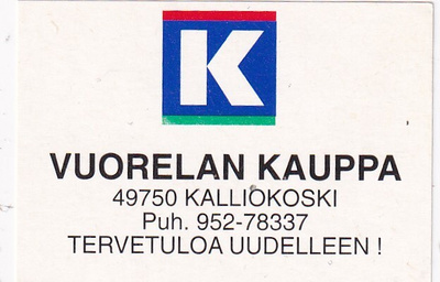 Kalliokoski, Vuorelan Kauppa  . Kesko Oy  .s42