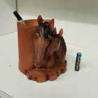 HORSE PENHOLDER 14 X 12CM (57 298) (h-28) n.700g, polystone - pikkukuva 2