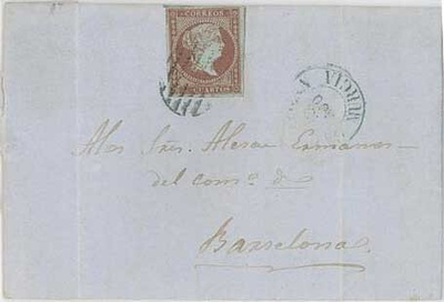 Espania Mi 32 kirje 1855
