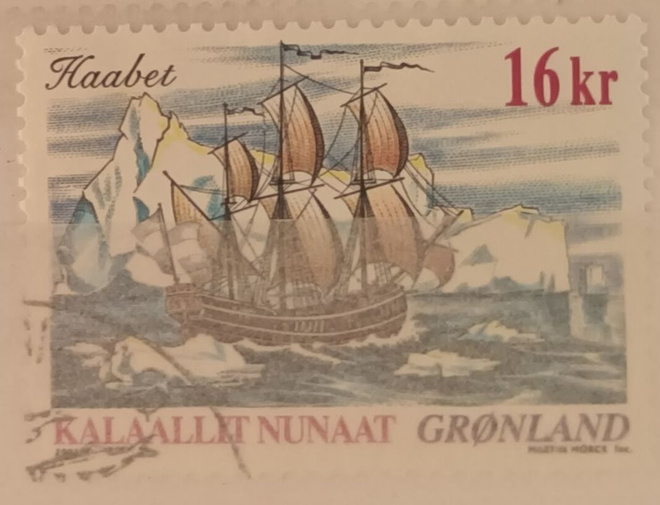 Grönlanti: Laivoja I, Mi 384, 2002 o, 6 €