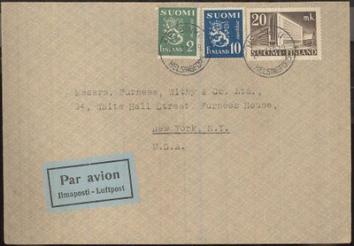 1946 lentokirje USAhan