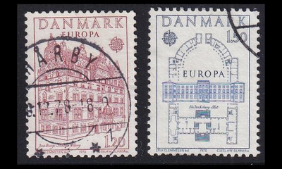 Tanska 662-3 o Europa vanhoja rakennuksia (1978)