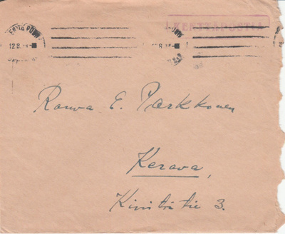 1944, Kirje Kenttäpostia, Kenttäpostikonttori 2