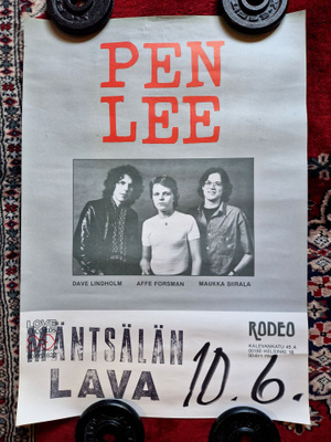 Pen Lee keikkajuliste19 . Mäntsälä lava 1970-luvul