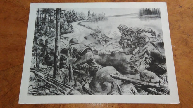 Jatkosota Tiedustelu Kärki Sotapiirros Lindeberg 1942