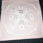 Vanha roosa hardanger liina 24x24cm - pikkukuva 1