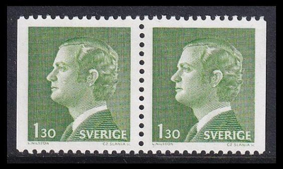 Ruotsi 935DD ** Carl XVI 1.30 Kr (1976)