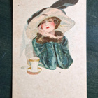 Hieno Lady postikortti hieno kunto 1930-40-luvulta - pikkukuva 1