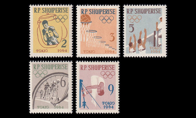 Albania 747-52 ** Kesäolympialaiset Tokio (1963)