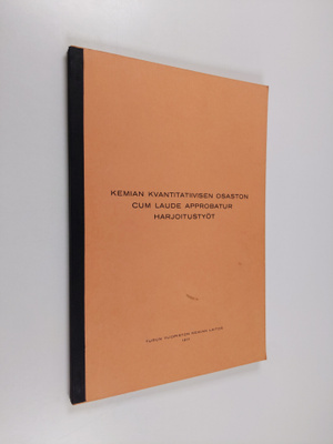 kemian kvantitatiivisen osaston cum laude approbatur harj...