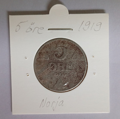 Norja 5 Öre v.1919 KM#368a
