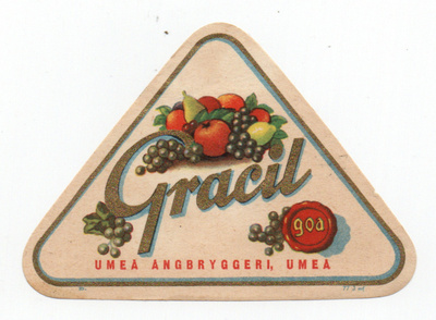 UMEA ÅNGBRYGGERI, GRACIL. Etiketti