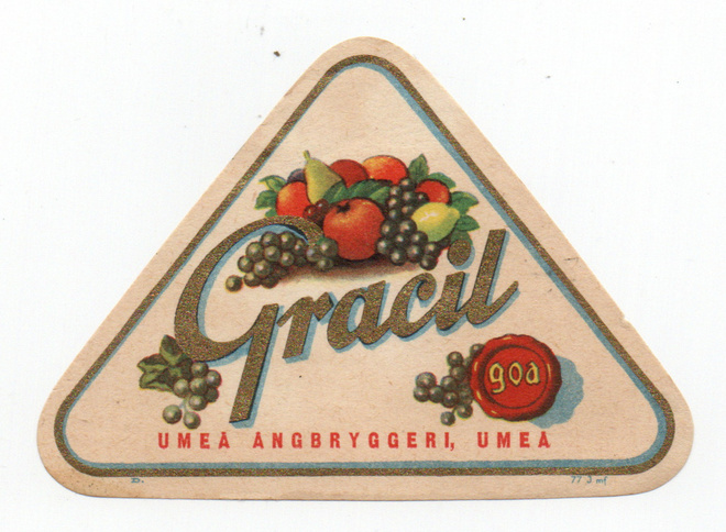 UMEA ÅNGBRYGGERI, GRACIL. Etiketti