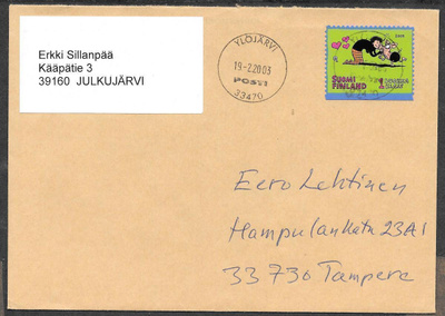 Postilähetys - Ystävyydellä (LAPE 1628) Ylöjärvi 19.2.2003