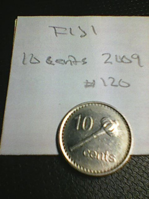Fiji 10 cents 2009, km#120