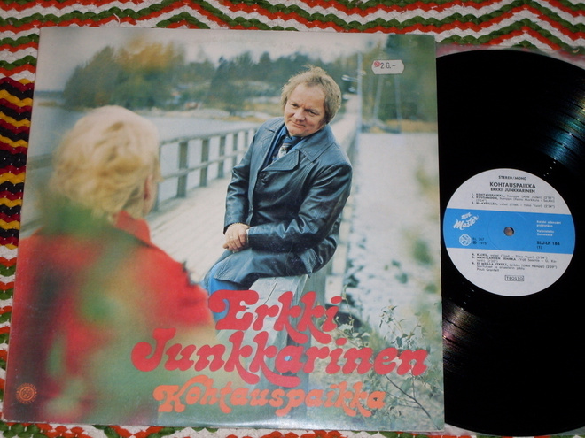 ERKKI JUNKKARINEN - Kohtauspaikka - LP 1975 iskelmä EX