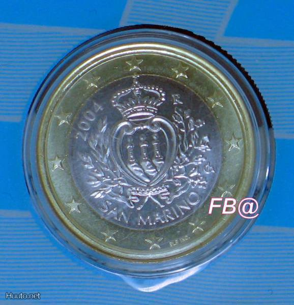 SAN MARINO 1euro Vuodelta 2004 BU laatu.