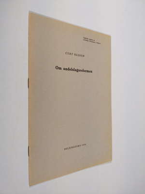 Curt Olsson : Om andelslagsreformen (särtryck ur "Tidskri...