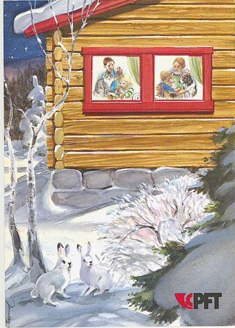 Norja postin joulukortti 1987