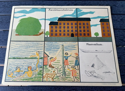 Opetustaulu Tilgmann n. 41,2 x 32,5 cm Kesämuistelmia