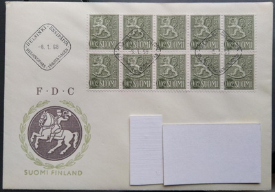 Yleismerkki-M1963- 0,02 mk FDC
