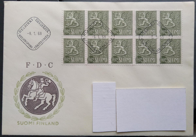 Yleismerkki-M1963- 0,02 mk FDC