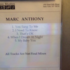 MARC ANTHONY::5 TRACKS CDR-NOT FINAL MIXES COLLECTORS ITEM ! - pikkukuva 1
