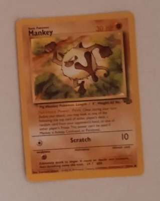POKEMON MAATYYPIN KORTTI MANKEY , VANHA
