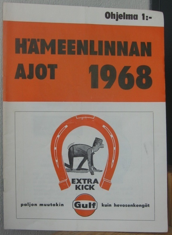 Hämeenlinnan ajot 1968. Ohjelma. 16 s.