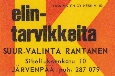 Järvenpää.  Suur - Valinta  Rantanen , b427