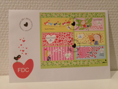 FDC- ensipäiväkuori - Sydän ystävälle - 2012