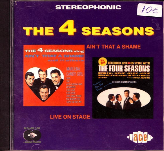 THE 4 SEASONS; Ain't that a shame/ LIVE on stage