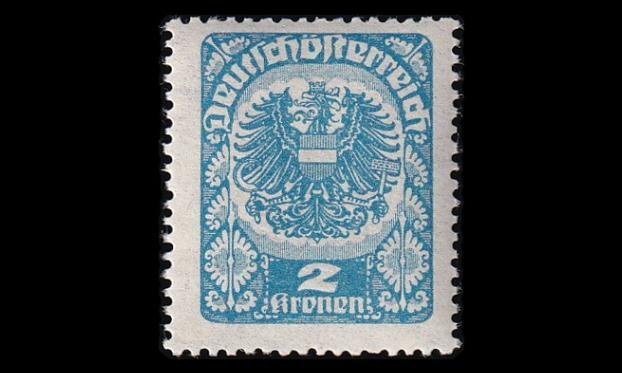 Itävalta 315xb ** Vaakuna 2 Kr sininen (1920)