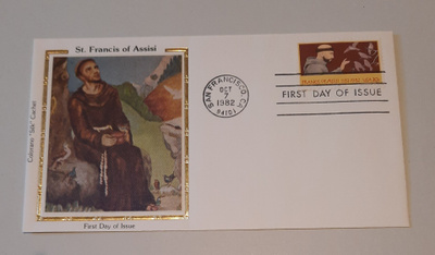 USA FDC Franciscus assisialainen Colorano "Silk" 1982