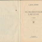 1923 J. Alfred Tanner - Humoristisia lauluja Vihko no. 4 - pikkukuva 2