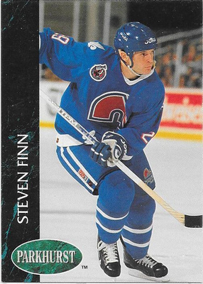 1992-93 PArkhurst #379 Steven Finn Quebec Nordiques gooni