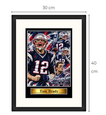 Uusi Tom Brady NFL art print Limited Edition 30 cm x 40 cm