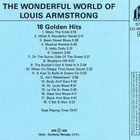 ** LOUIS ARMSTRONG : 18 Golden Hits ** 1988 CD - pikkukuva 2