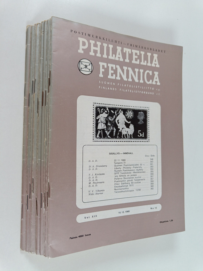 Philatelia Fennica vuosikerta 1969 (numerot 1-12)