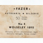 Purkkakuva Fazer AUTOSARJA n:o 4 WOLSELEY 1895 - pikkukuva 2