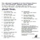 cd, Tim Breeze Laughlin & New Orleans Allstars: Just Live [j - pikkukuva 2