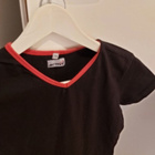 Slim-fit t-paita Musta punaista kauluksessa 34/36 - pikkukuva 4