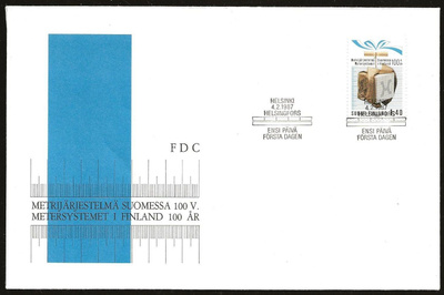 1987 FDC 1,40mk Metrijärjestelmä