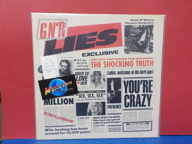 GUNS N ROSES - LIES EX+/M- EU -88 1ST PRESS LP
