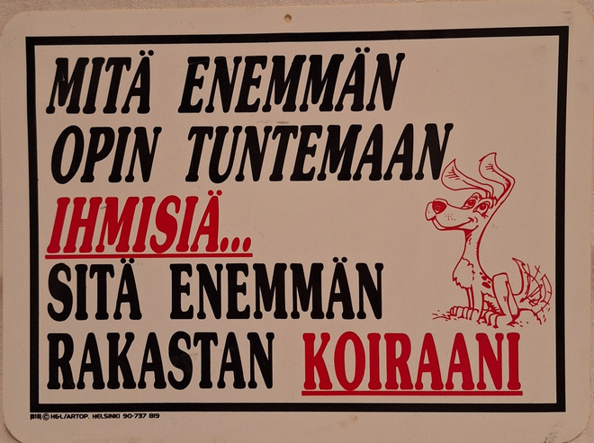 Humoristinen kyltti ihmiset ja koirat